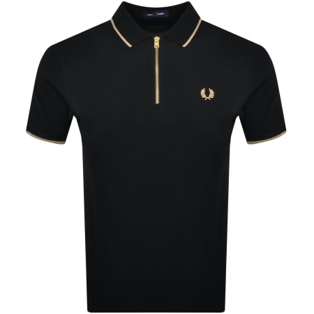 Fred Perry Twin Tipped Polo T Shirt Black | Mainline Menswear United States